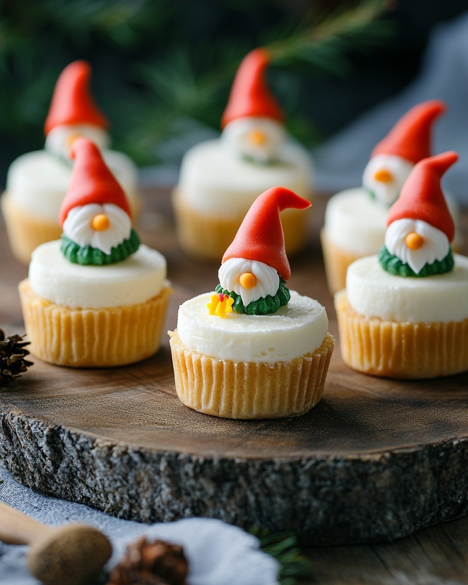 Adorable Gnome Mini Cheesecakes