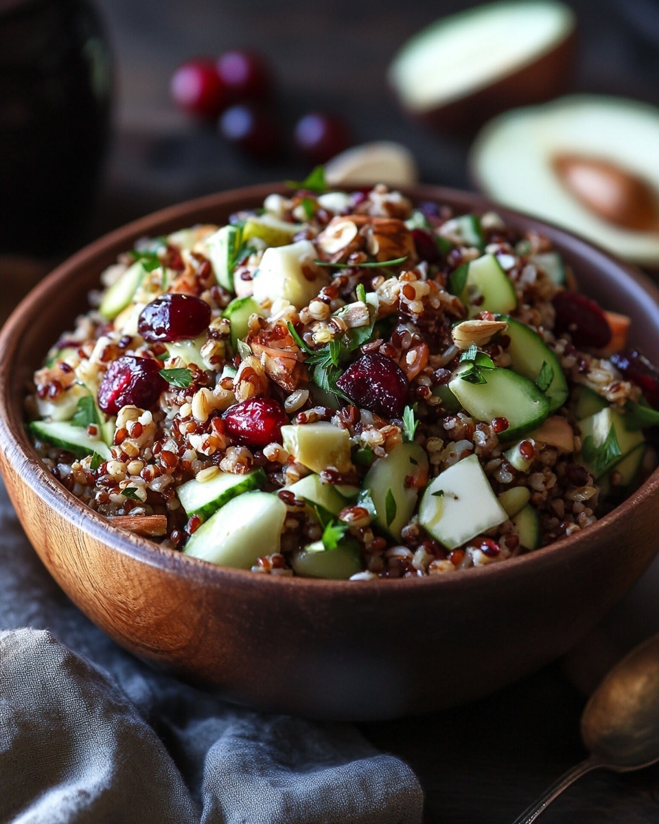 Autumn Harvest Grain Salad with Cranberries