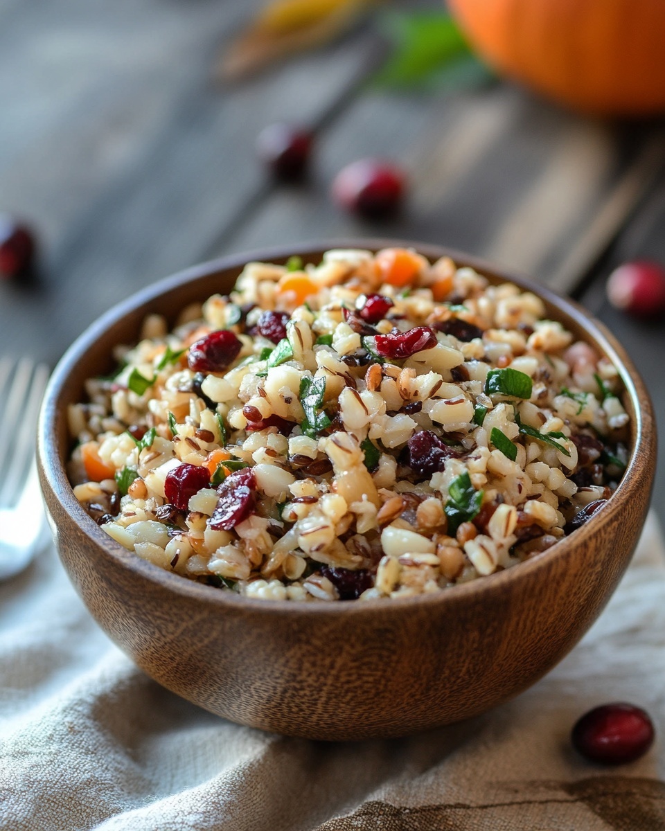Autumn Harvest Grain Salad with Cranberries