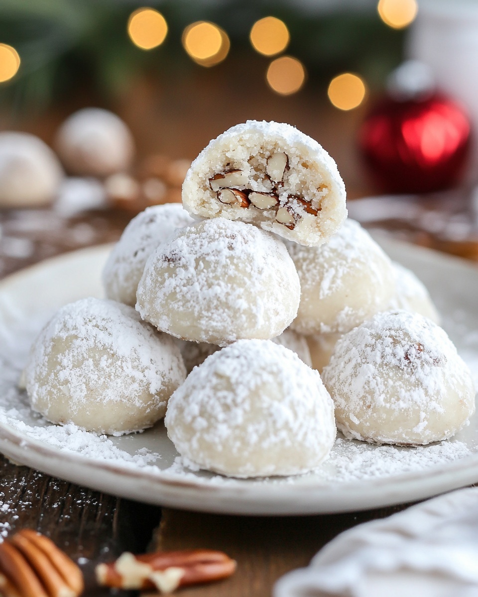 Buttery Pecan Snowball Cookies