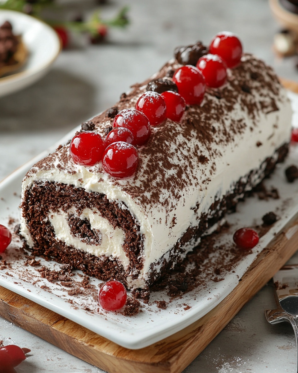 Classic Black Forest Cake Roll