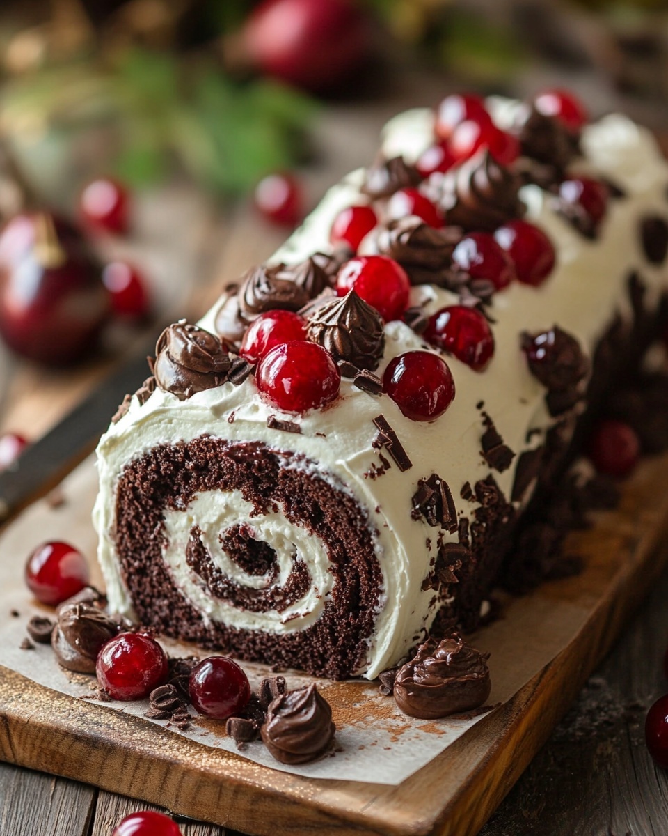 Classic Black Forest Cake Roll