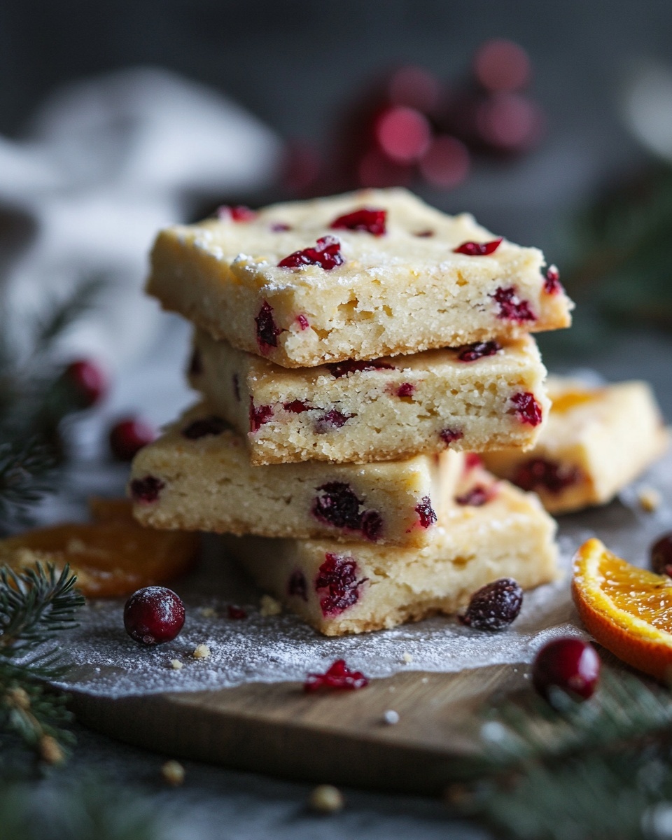 Cozy Cranberry Orange Shortbread