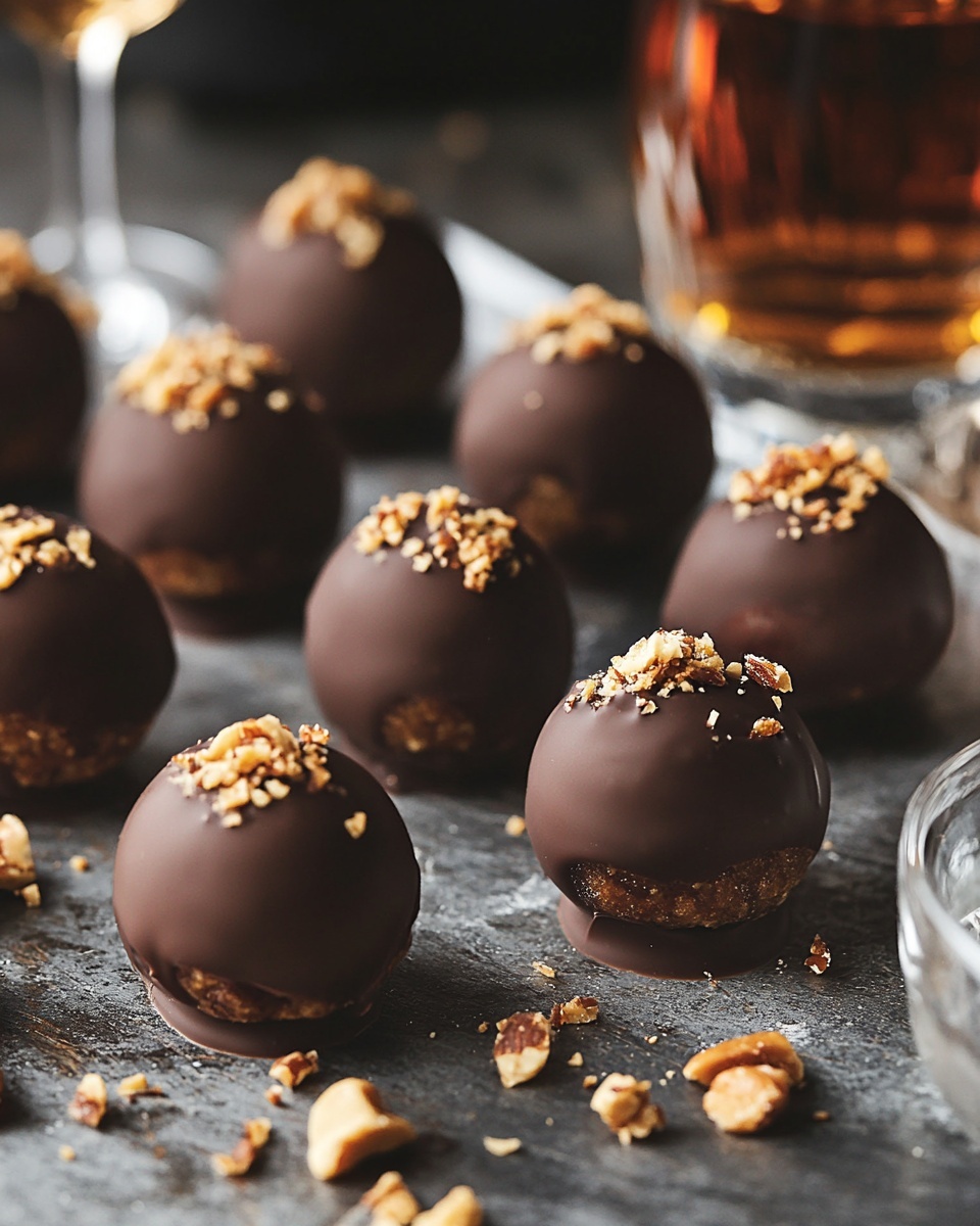 Decadent Chocolate-Dipped Bourbon Balls with a Nutty Crunch