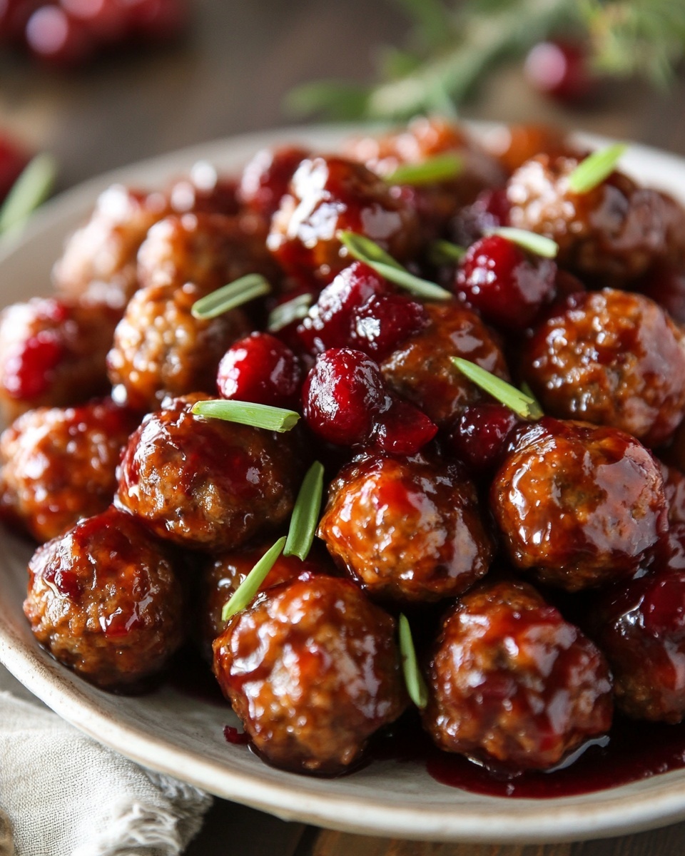 Easy Cranberry Glazed Meatballs | Holiday Appetizer Recipe
