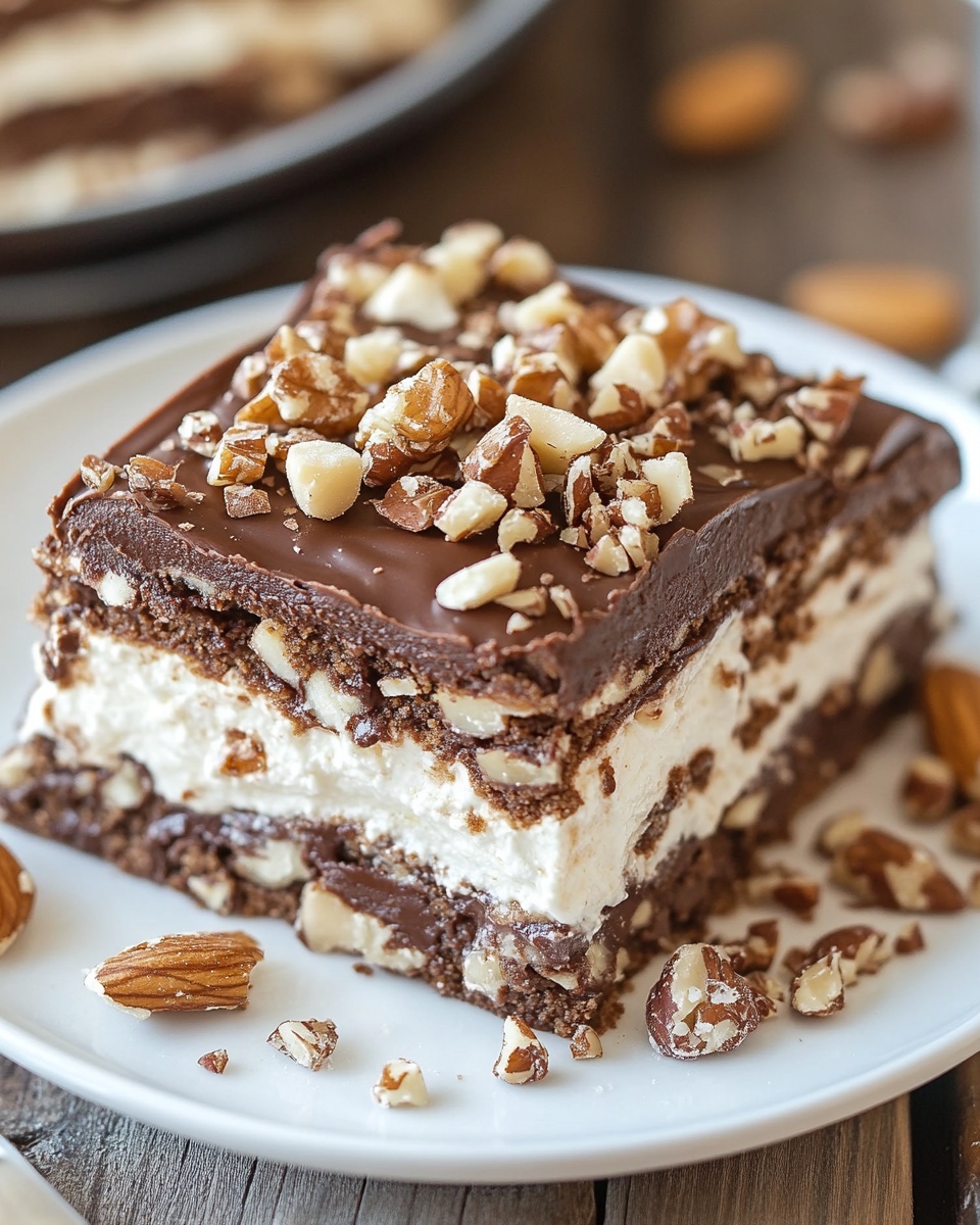 Easy No-Bake Chocolate Cookie Lasagna Recipe: Decadent Dessert with Nut Crunch