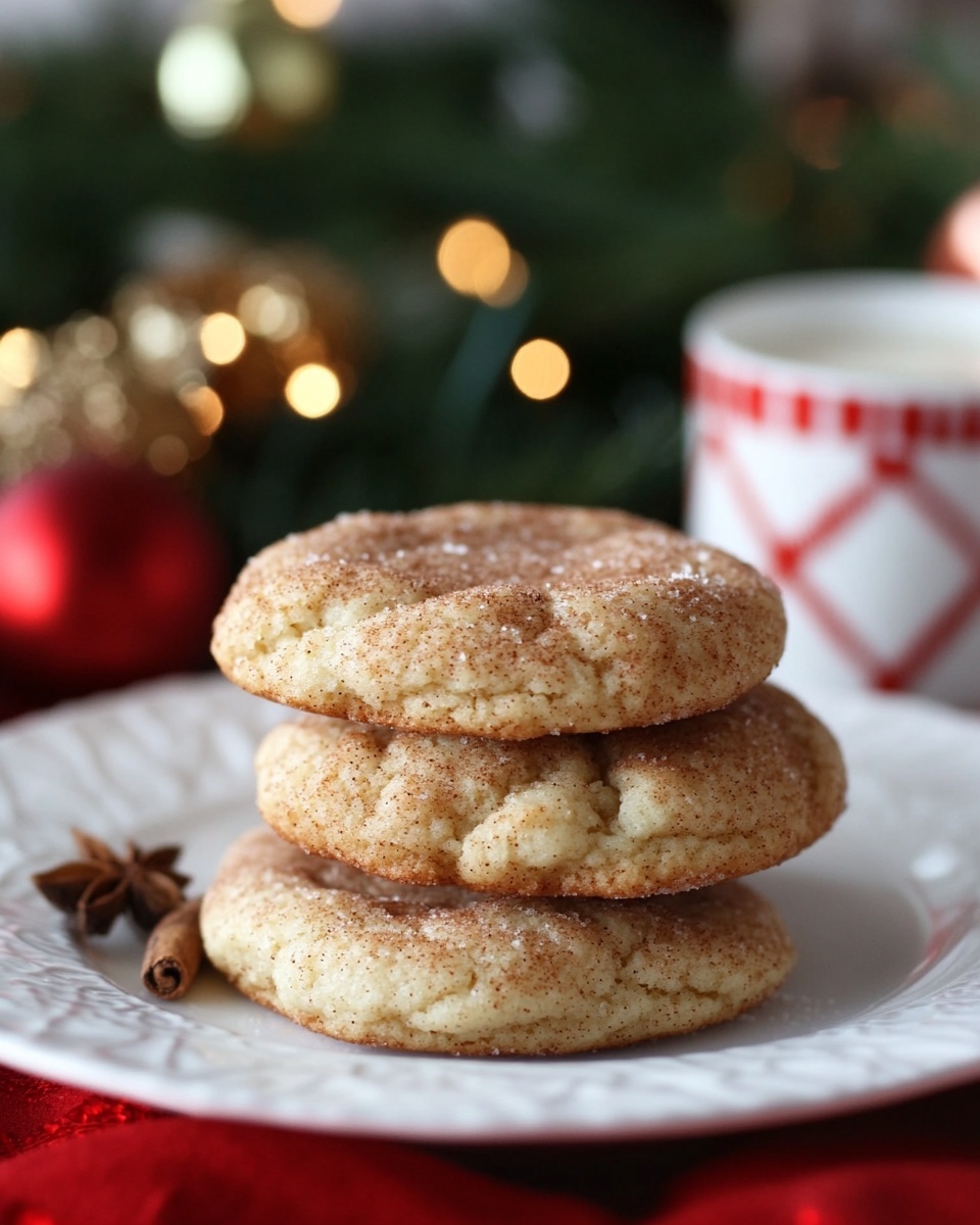 Festive Eggnog Snickerdoodles with Spiced Sugar