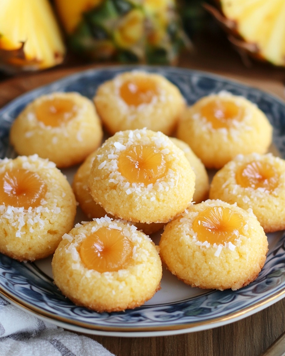 Hawaiian Pineapple Coconut Thumbprint Cookies Recipe