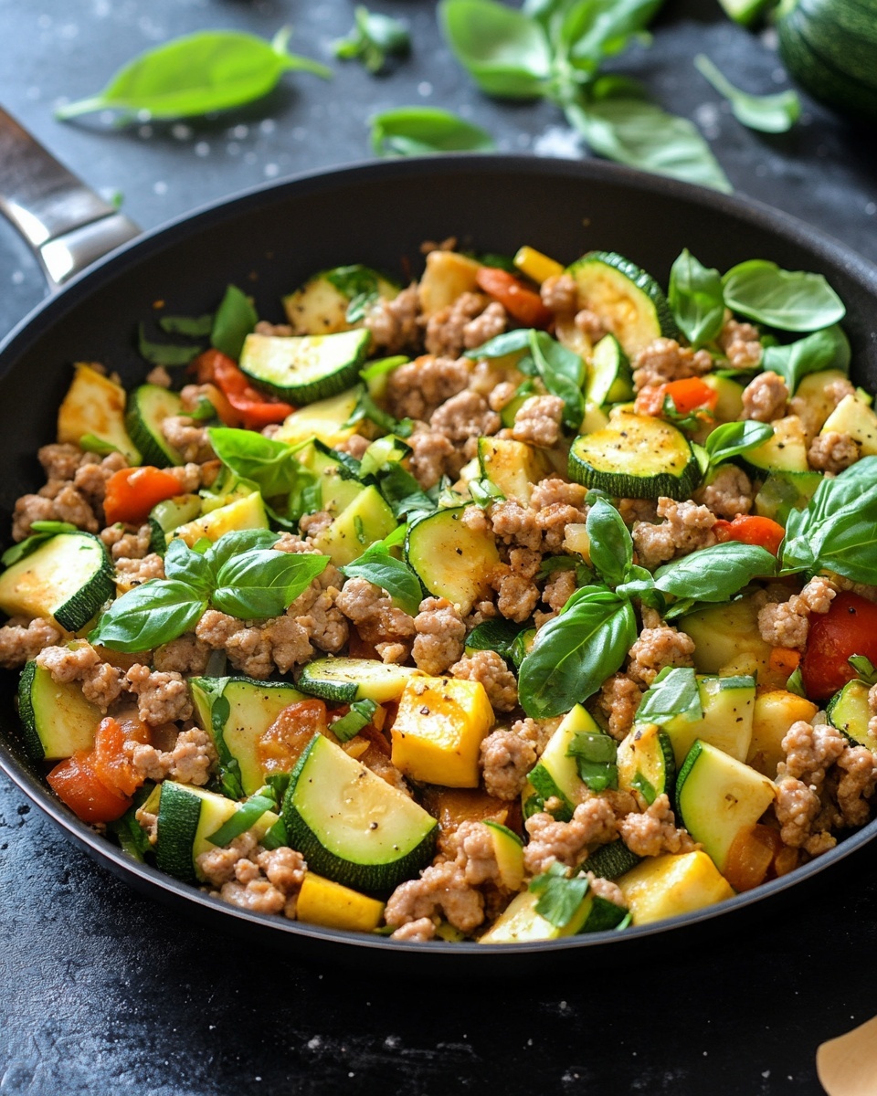 Healthy Ground Turkey & Zucchini Skillet | Easy One-Pan Dinner