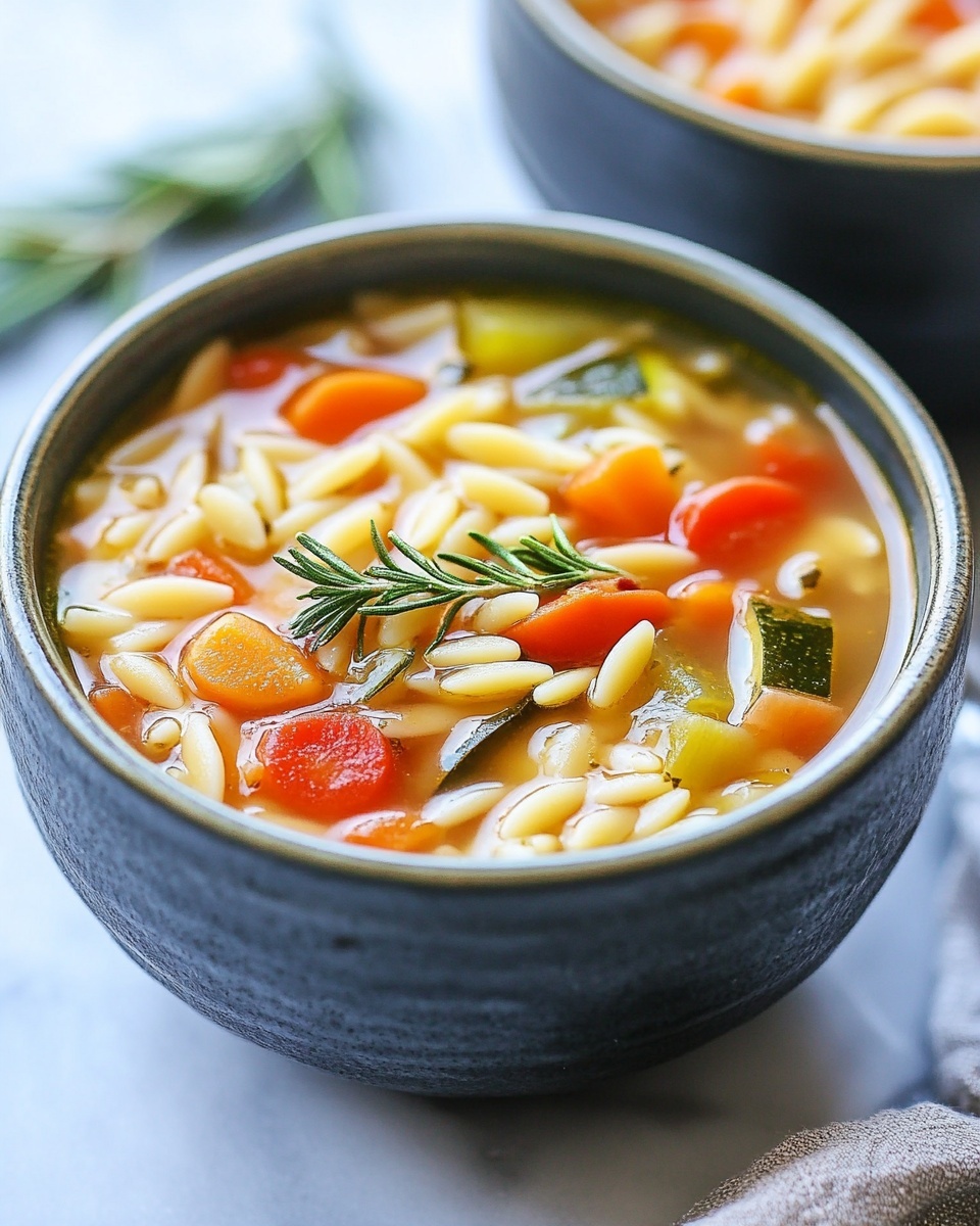 Healthy Vegetable Orzo Soup Recipe