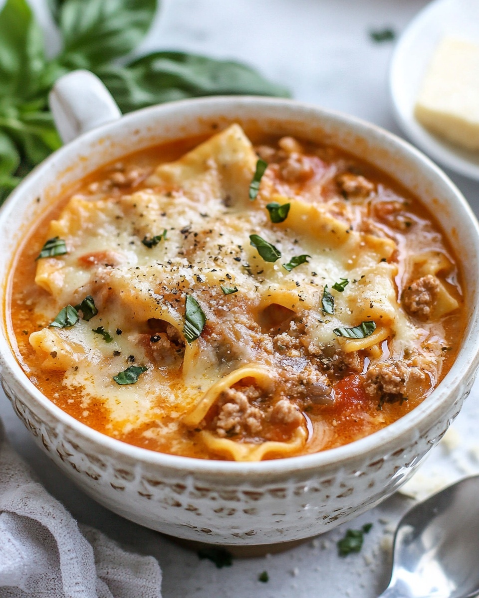 One-Pot Cheesy Italian Lasagna Soup | Easy Family Dinner Recipe