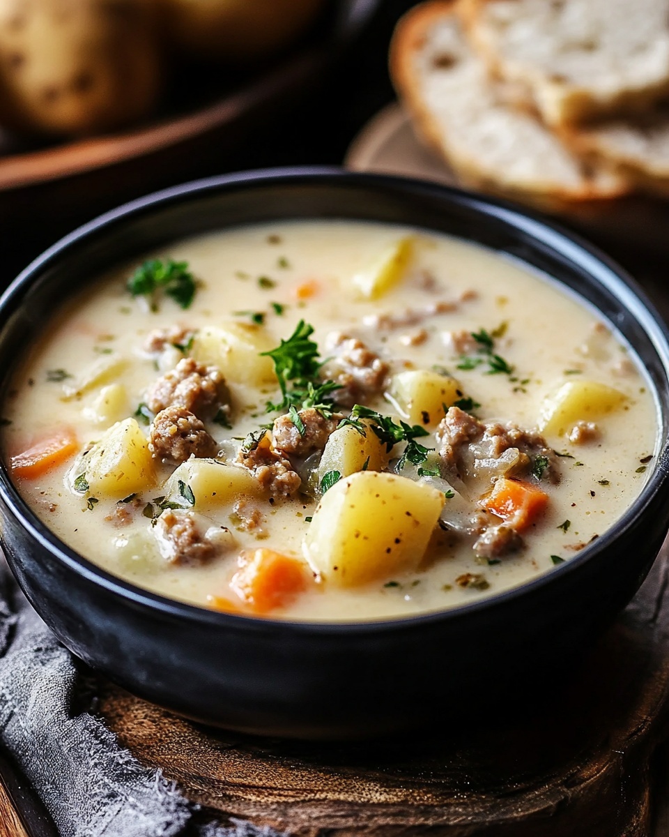 One-Pot Creamy Sausage Potato Chowder Recipe | Easy Weeknight Dinner